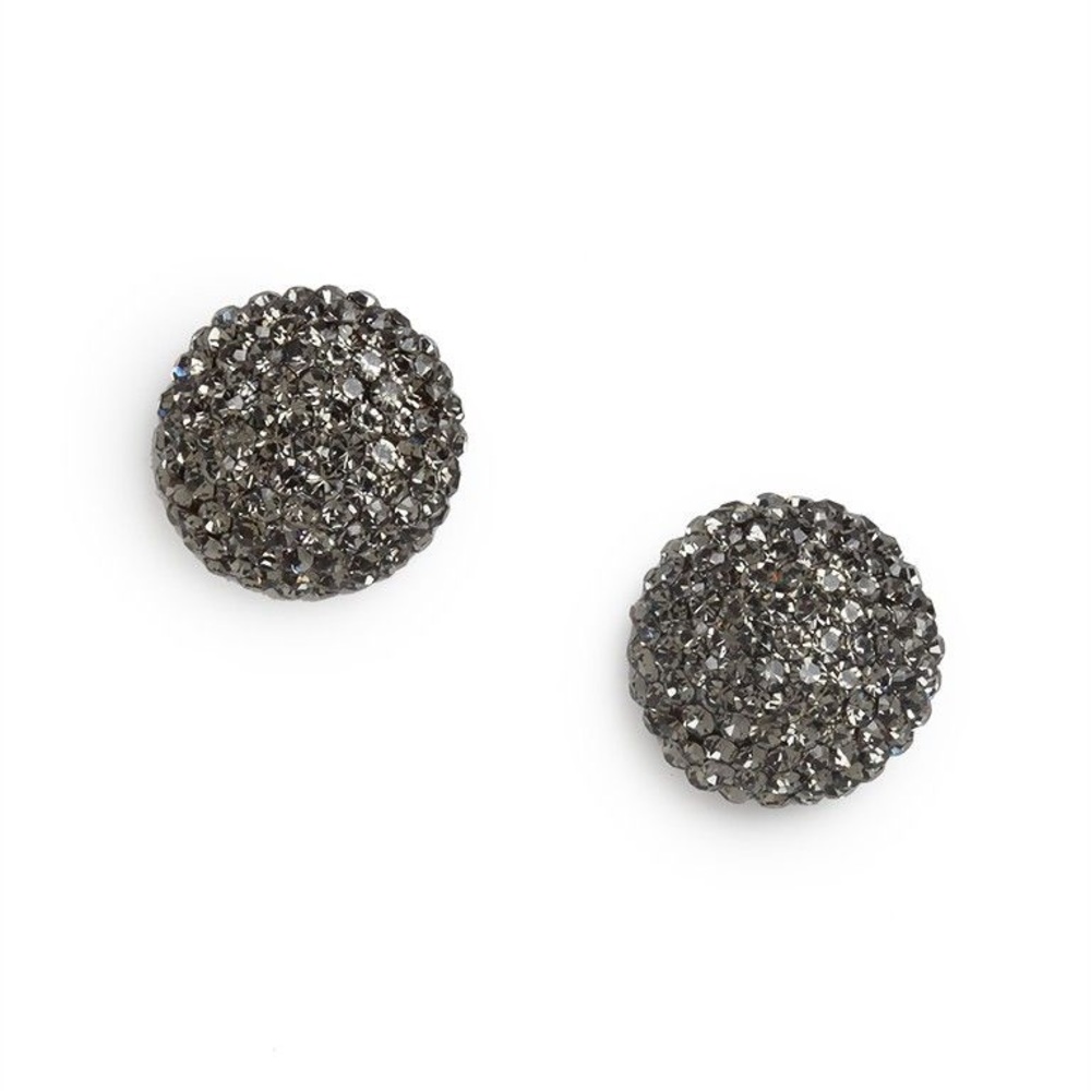BaubleBar Pavé Stud Earrings Smokey Gray